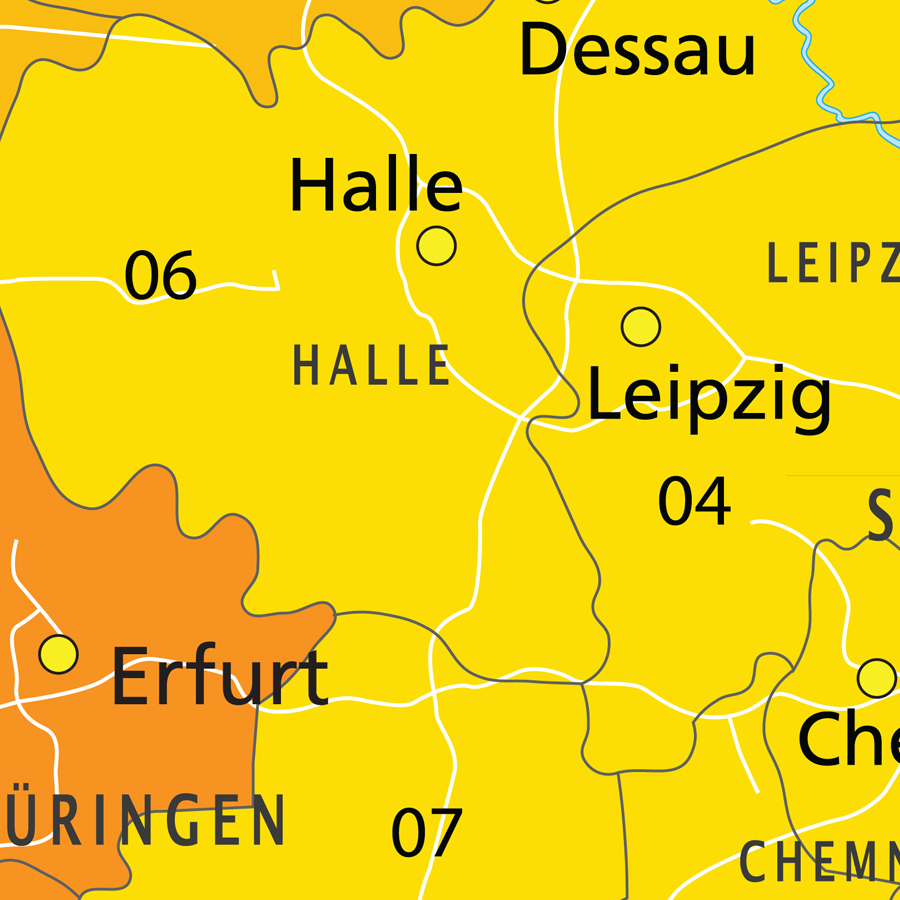 Digitale 2cijferige postcodekaart Duitsland 814 Kaarten en Atlassen.nl